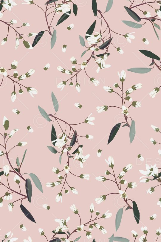 清爽底花卉印花华亿平台图片