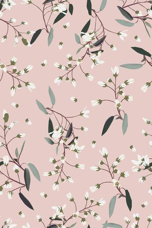 清爽底花卉印花华亿平台图片