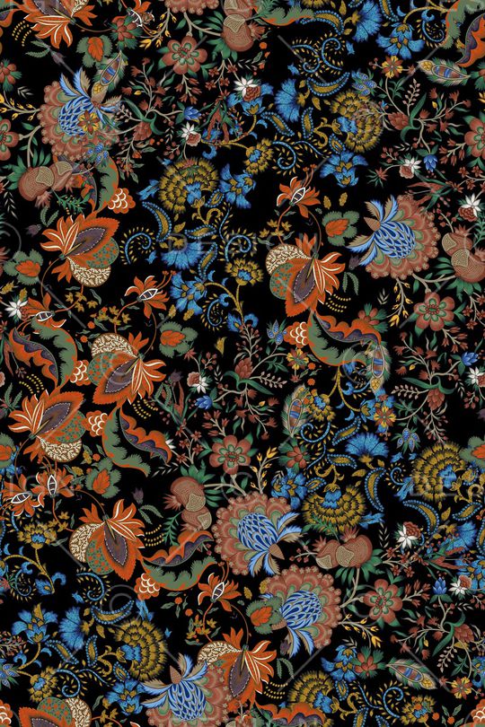 佩斯利印花华亿平台图片