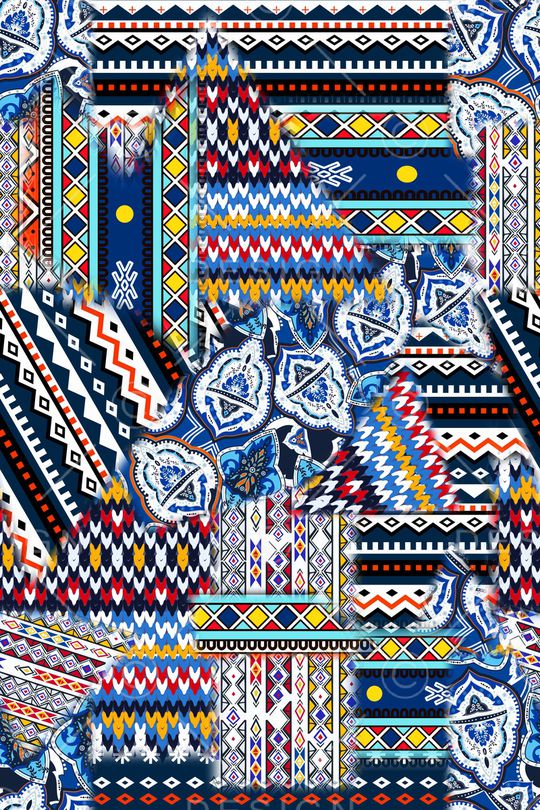 几何印花华亿平台图片