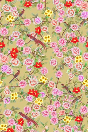 绿植树叶印花华亿平台图片