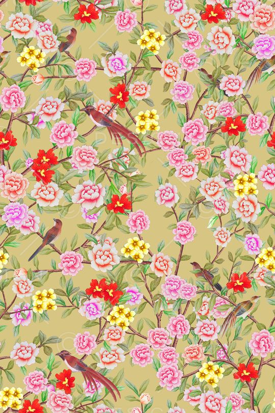 绿植树叶印花华亿平台图片