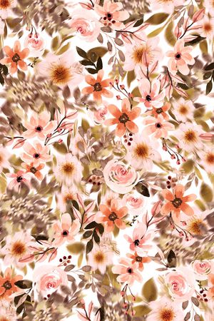 手绘花卉印花华亿平台图片