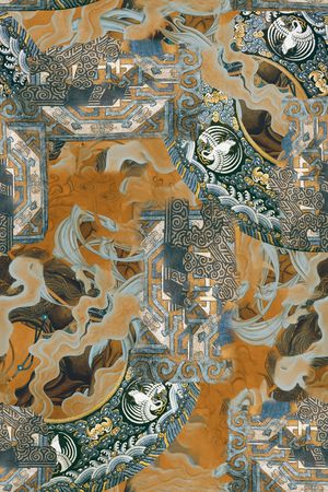 中国风印花华亿平台图片