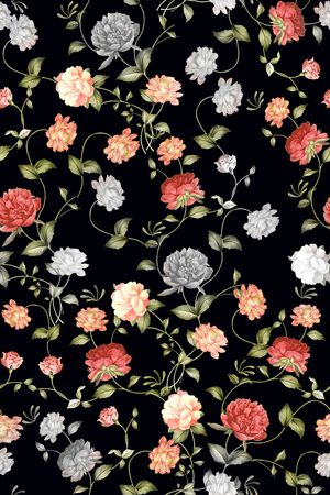 花卉印花华亿平台图片