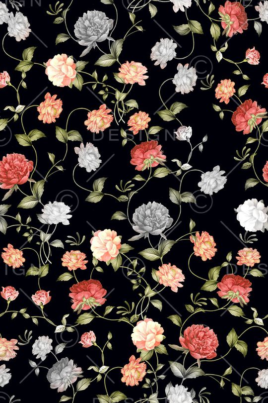 花卉印花华亿平台图片