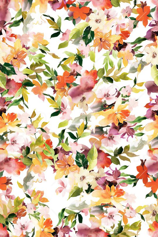 抽象花卉印花华亿平台图片