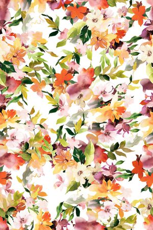 抽象花卉印花华亿平台图片