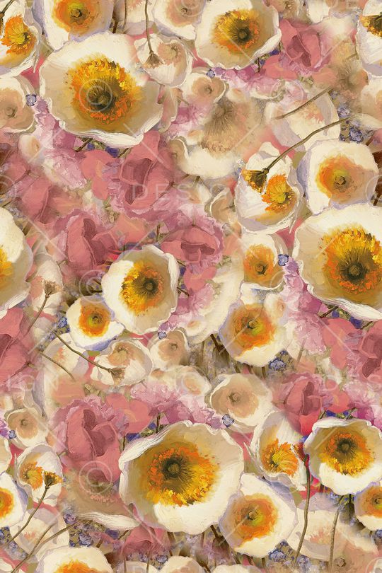 抽象花卉印花华亿平台图片