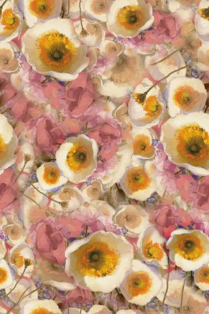 抽象花卉印花华亿平台图片