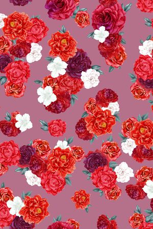 民族花卉印花华亿平台图片