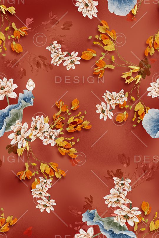 花卉印花华亿平台图片