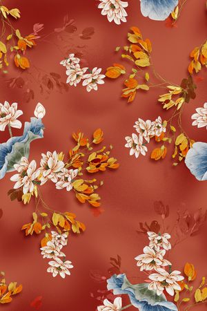 花卉印花华亿平台图片