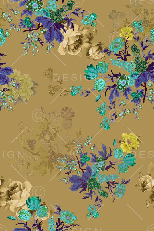 花卉印花华亿平台图片