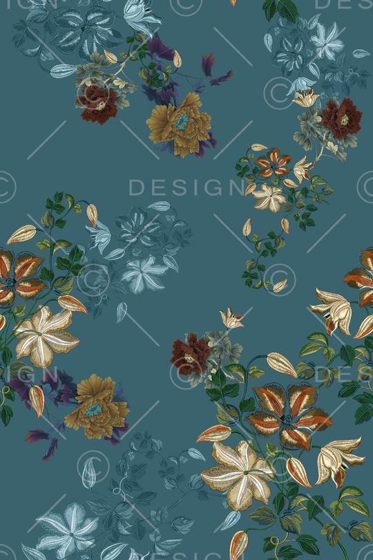 花卉印花华亿平台图片