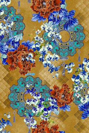 花卉印花华亿平台图片