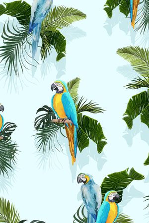 鹦鹉印花华亿平台图片