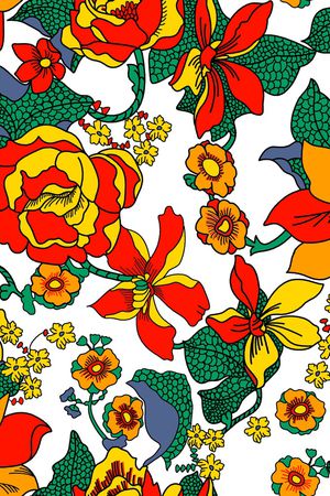 芙蓉花印花华亿平台图片