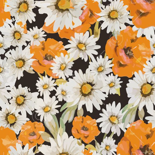 小雏菊印花华亿平台图片