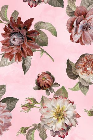 水彩花卉印花华亿平台图片