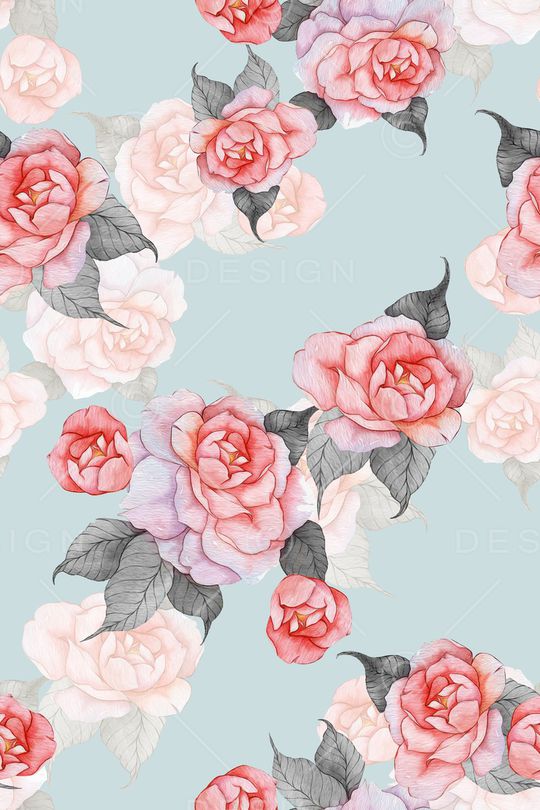 清爽底花卉印花华亿平台图片