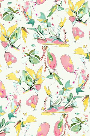 彩底花卉印花华亿平台图片