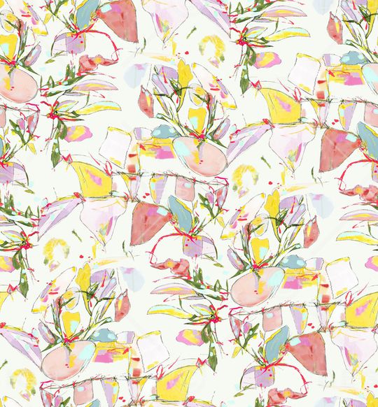 彩底花卉印花华亿平台图片