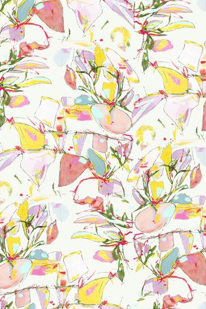 彩底花卉印花华亿平台图片