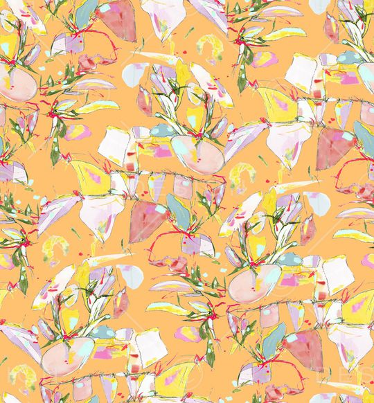 彩底花卉印花华亿平台图片