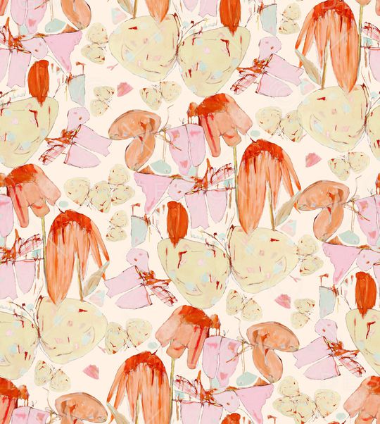 彩底花卉印花华亿平台图片