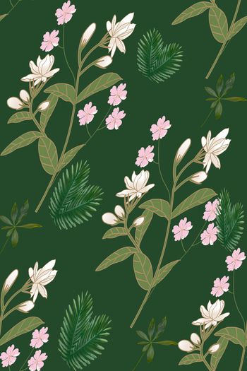 绿植树叶印花华亿平台图片