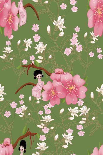 绿植树叶印花华亿平台图片