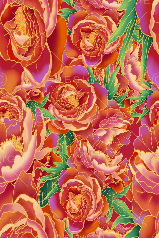 绿植树叶印花华亿平台图片