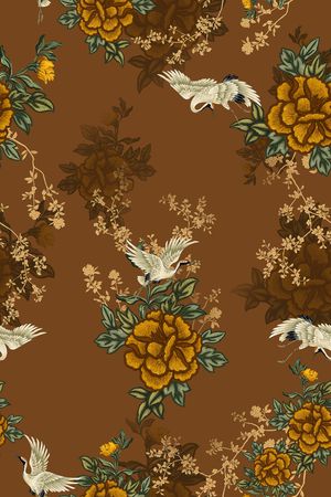 仙鹤印花华亿平台图片