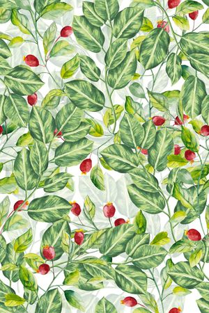 绿植树叶印花华亿平台图片