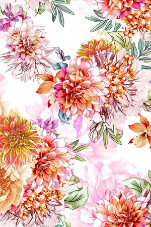 民族花卉印花华亿平台图片