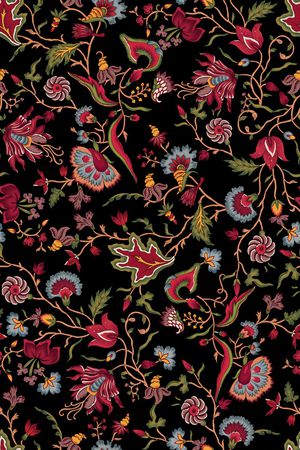 清爽底花卉印花华亿平台图片