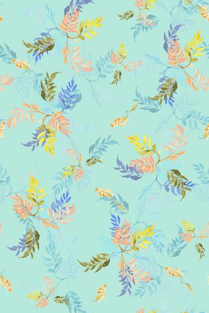 绿植树叶印花华亿平台图片