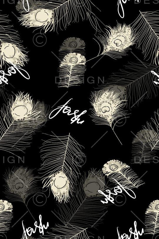 羽毛印花华亿平台图片