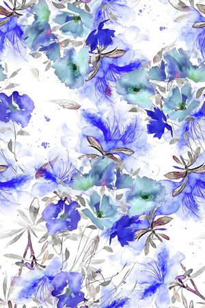 抽象花卉印花华亿平台图片