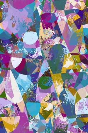 抽象男装印花华亿平台图片