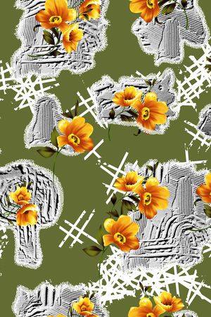 连衣裙印花华亿平台图片