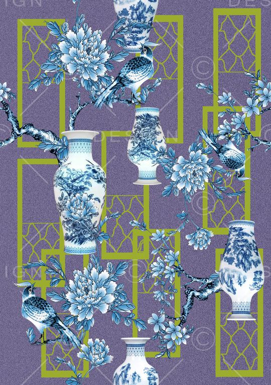 花瓶印花华亿平台图片