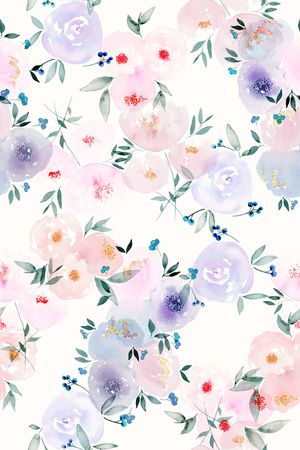 清爽底花卉印花华亿平台图片