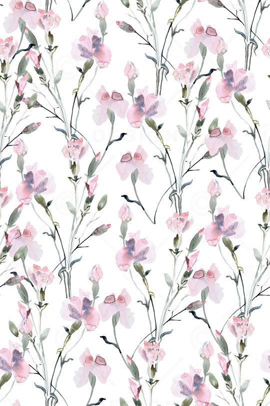 清爽底花卉印花华亿平台图片