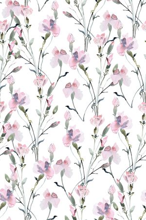 清爽底花卉印花华亿平台图片