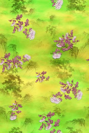 花卉印花华亿平台图片