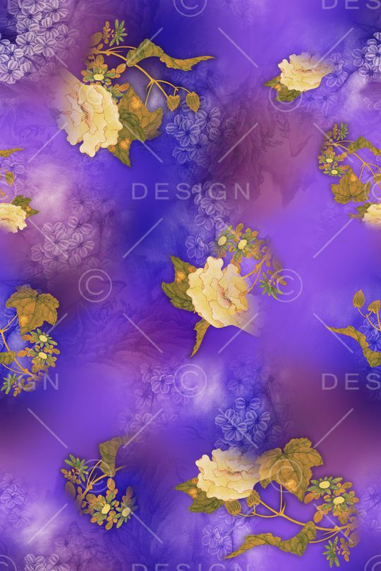 花卉印花华亿平台图片