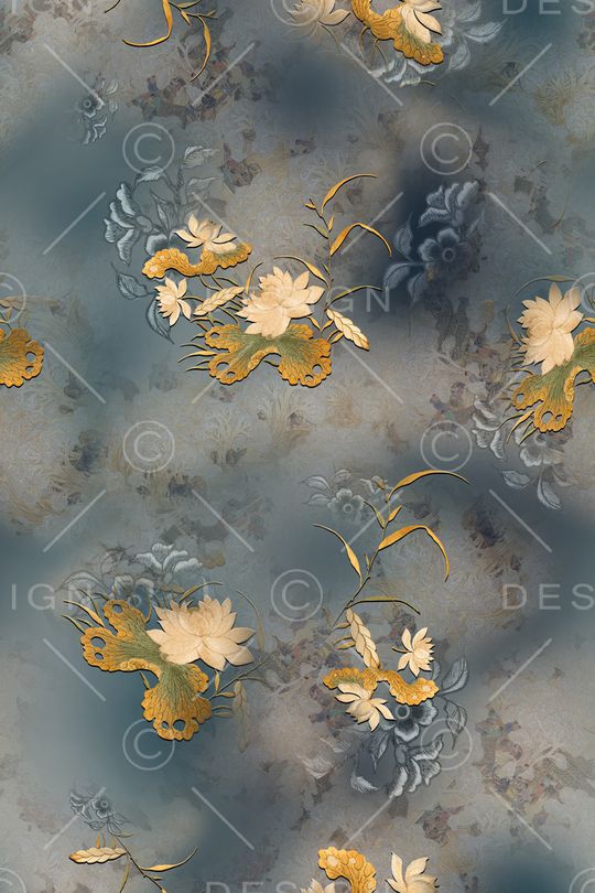 花卉印花华亿平台图片