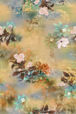 花卉印花华亿平台图片